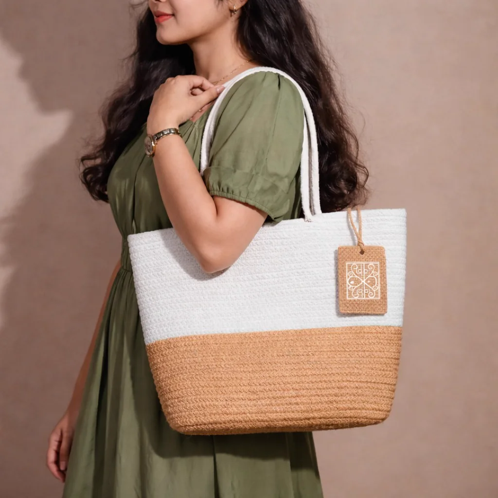 Contemporary natural-fibre tote styled for modern everyday use